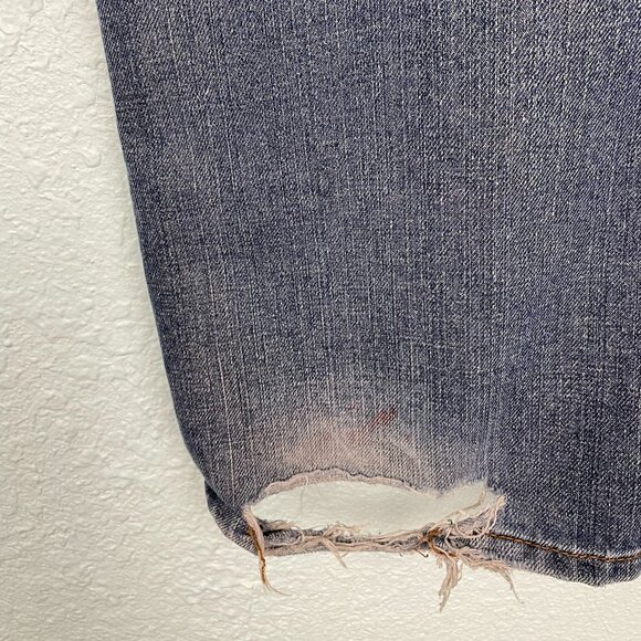 Carbon Men’s Bootcut Jeans Size 32x30 Medium Wash Denim – Distressed Hem Grunge - Picture 6 of 15